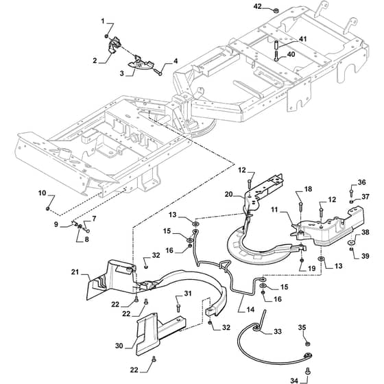 PARK PRO 340 X - 2015 - 13-6269-31 - Stiga Front Mower Belt Protection Diagram
