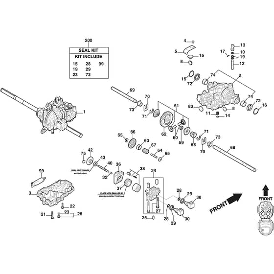 PARK PRO 740 IOX - 2021 - 2F6430931/ST1P - Stiga Front Mower KTM10F Diagram