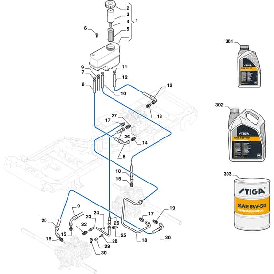 PARK PRO 740 IOX - 2021 - 2F6430931/ST1P - Stiga Front Mower Transmission 02 Diagram