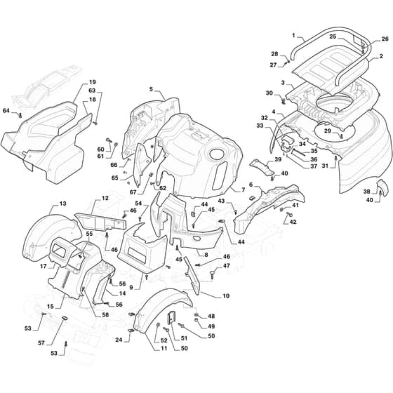 PARK PRO 900 AWX - 2022-2025 - 2F6430931/ST2 - Stiga Front Mower Body Diagram