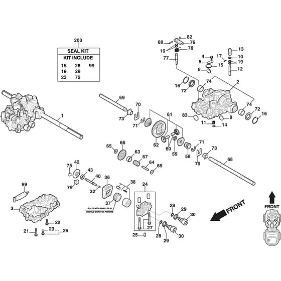PARK PRO 900 WX - 2022-2024 - 2F6430831/ST2P - Stiga Front Mower KTM10G Diagram