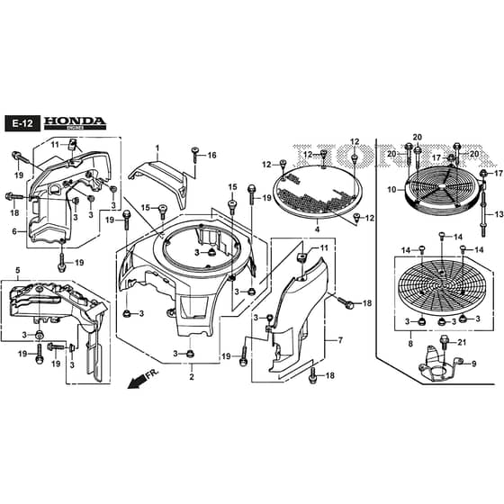 PARK PRO 900 WX - 2024 - 2F6431831/ST1 - Stiga Front Mower Fan Cover Diagram