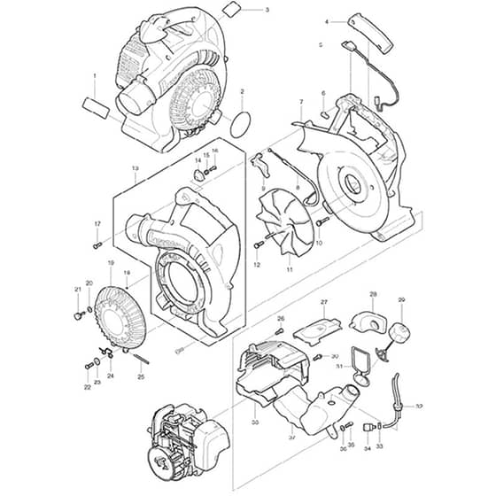 Makita PB-250.4 - Blower - Power Tool 01 Diagram