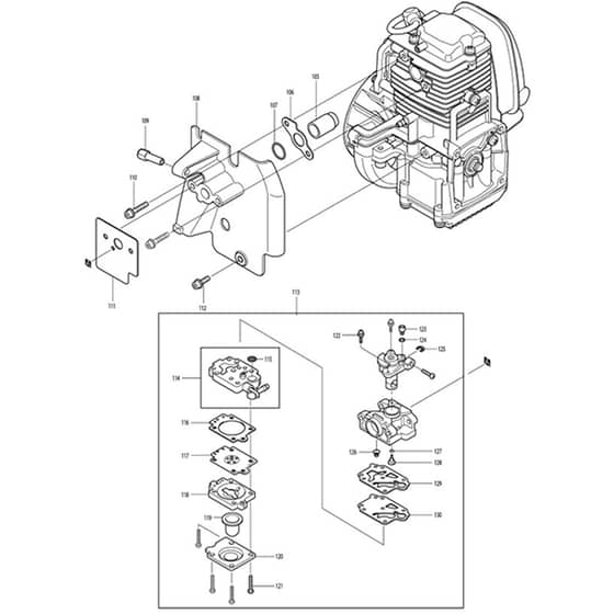Makita PB-252.4 - Engine Blower - Power Tool 06 Diagram