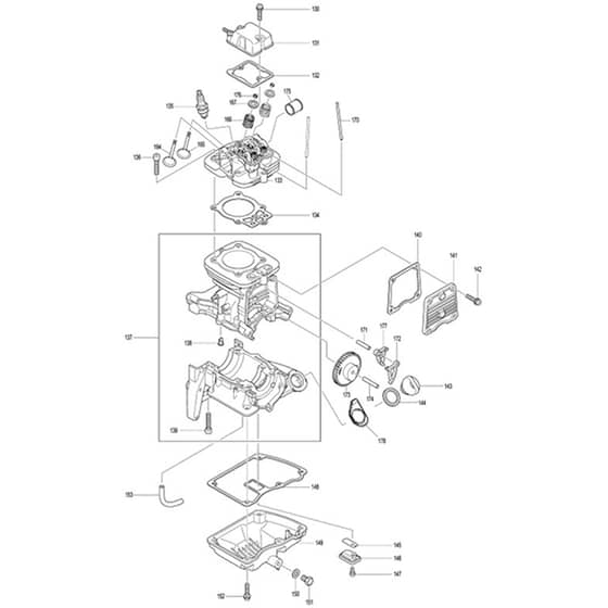 Makita PB-7650.4 - Petrol Blower - Power Tool 03 Diagram