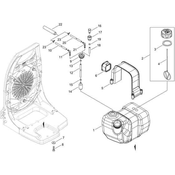 Echo PB-9010T Fuel tank
