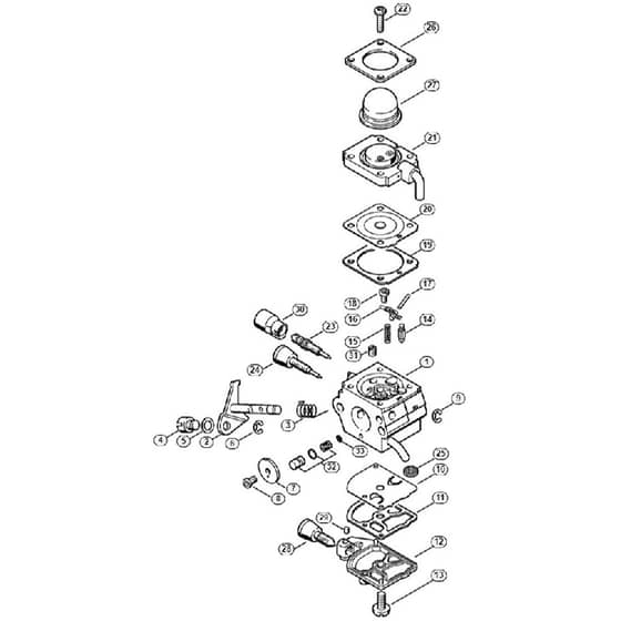 Genuine Stihl PC75 / J - Carburetor C1Q-S157 (41.2017)