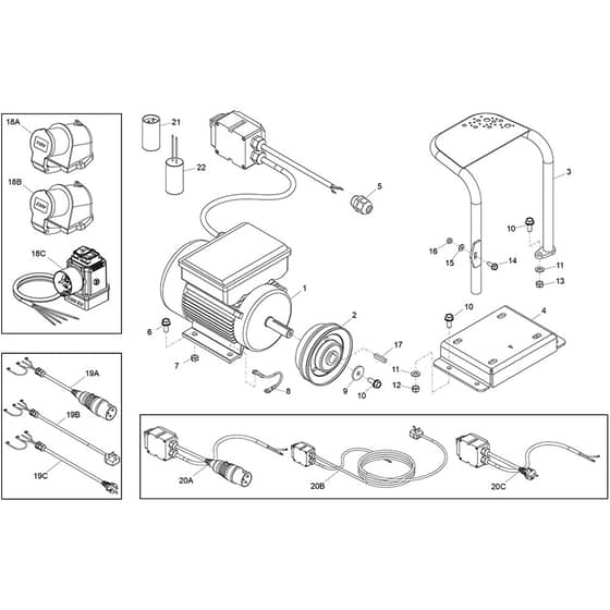 Belle PCLX 12-40E - Motor and Drive Kit