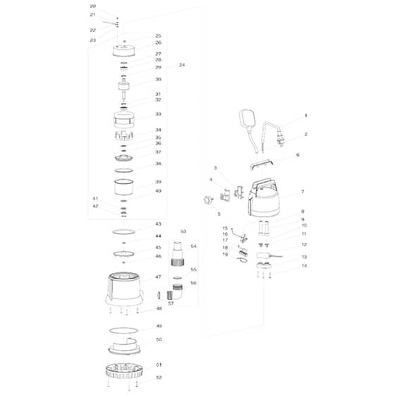 Makita PF0300 - Submersible Pump - Power Tool Diagram