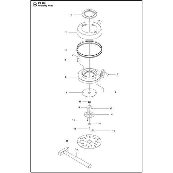 Husqvarna PG 400 - 970704501 - Grinding Head