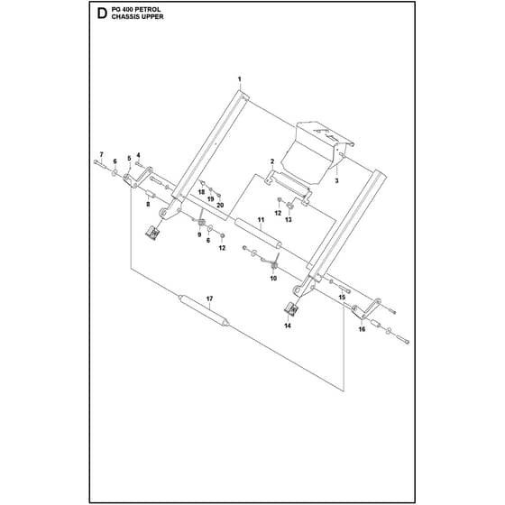 Husqvarna PG 400 Petrol - 970704601 - Chassis Upper
