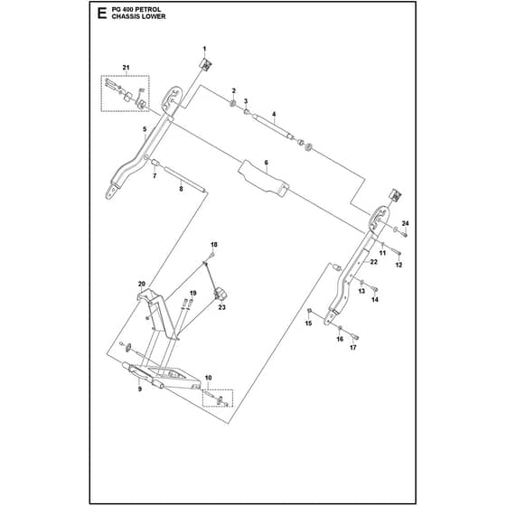 Husqvarna PG 400 Petrol - 970704601 - Chassis Lower