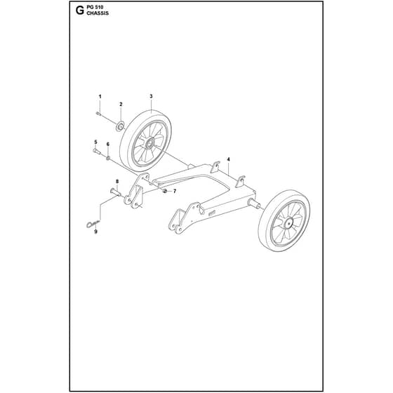 Husqvarna PG 510 - 970754901 - Chassis