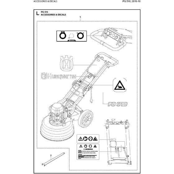 Husqvarna PG 510 - 970754901 - Decals