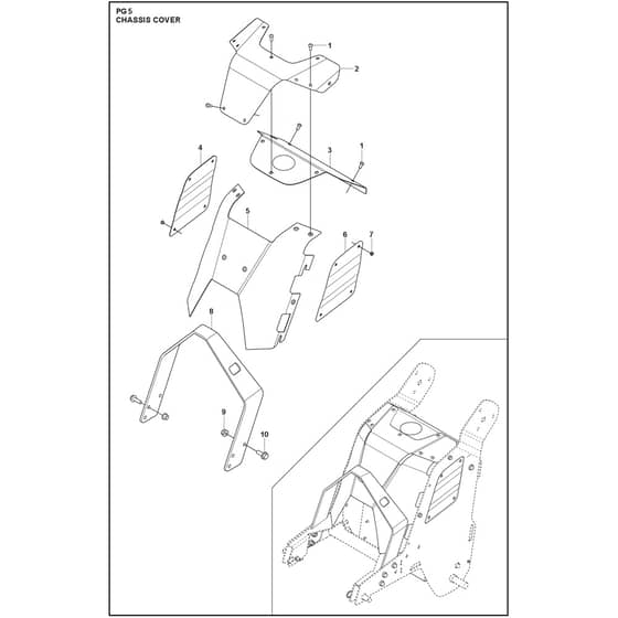 Husqvarna PG 5 - 970603104 - Cover