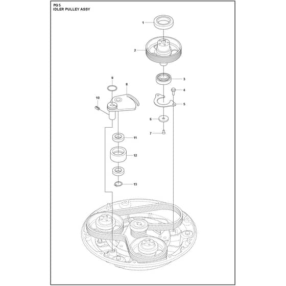 Husqvarna PG 5 - 970603104 - Idler Pulley Assy