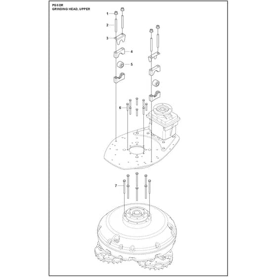 Husqvarna PG 6 DR - 970604103 - Grinding Head Upper