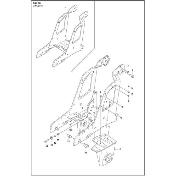 Husqvarna PG 6 DR - 970604103 - Chassis