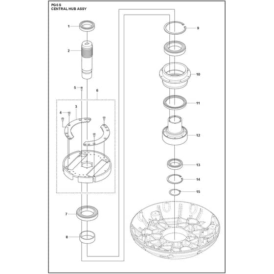 Husqvarna PG 6 S - 970603504 - Pulley Assy