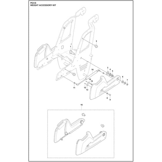 Husqvarna PG 6 S - 970603504 - Weight Assy