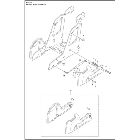 Husqvarna PG 6 XR - 970604403 - Weight Assy