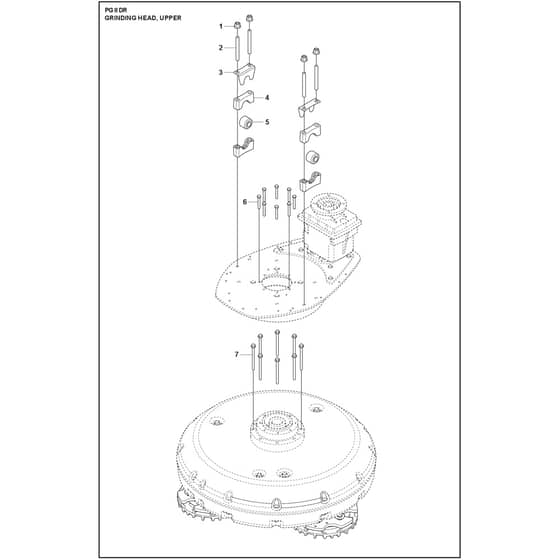 Husqvarna PG 8 DR - 970605303 - Grinding Head Upper