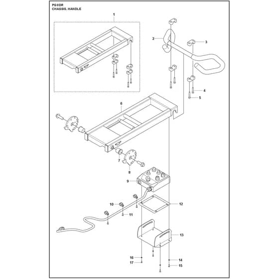 Husqvarna PG 8 DR - 970605303 - Handle