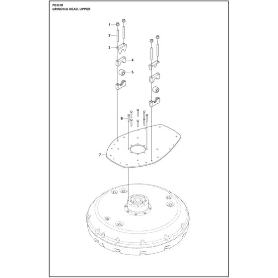 Husqvarna PG 8 XR - 970605803 - Grinding Head Upper