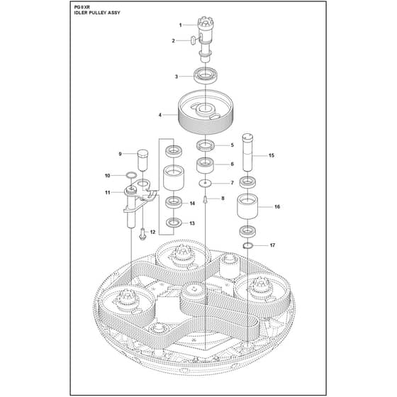 Husqvarna PG 8 XR - 970605803 - Idler Pulley Assy