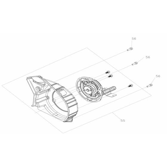 PGE 23i S -  - Efco Generator Starter assy Diagram