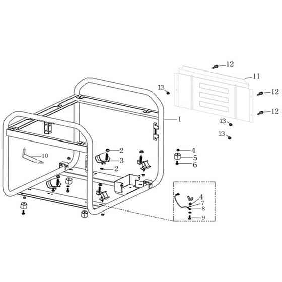 PGE 25 DCS -  - Efco Generator Frame Diagram
