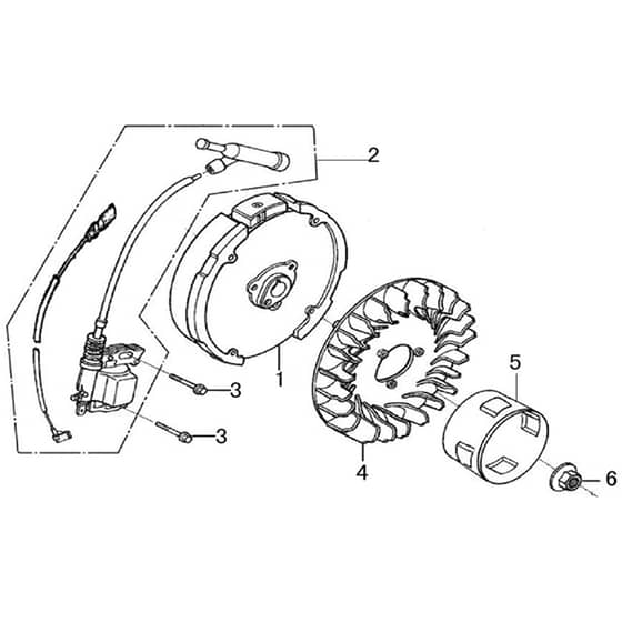 PGE 25 DCS -  - Efco Generator Ignition group Diagram