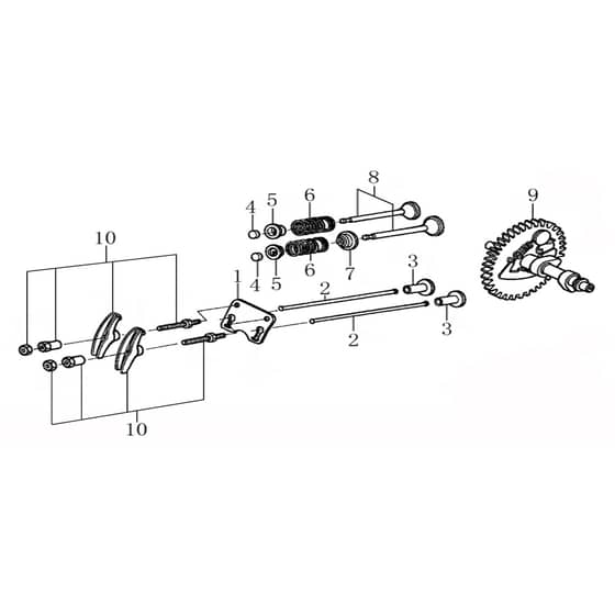 PGE 25 DCS -  - Efco Generator Valve train-distribution Diagram