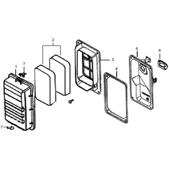 PGE 35 DCS -  - Efco Generator Air Filter Diagram