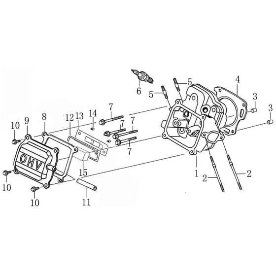 PGE 35 DCS -  - Efco Generator Cylinder Head Diagram