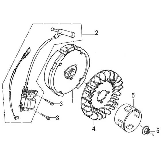 PGE 35 DCS -  - Efco Generator Ignition group Diagram