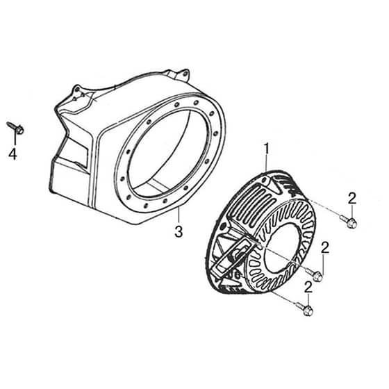 PGE 35 DCS -  - Efco Generator Starter assy Diagram