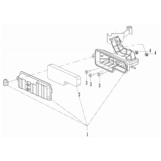 PGE 48i S -  - Efco Generator Air Filter Diagram