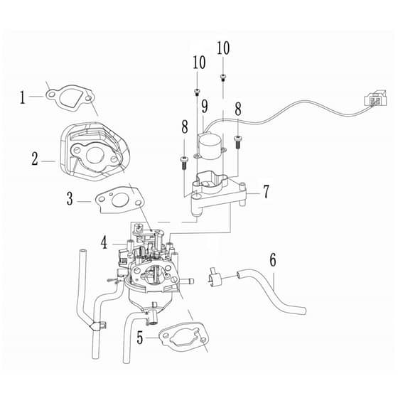 PGE 48i S -  - Efco Generator Carburettor Diagram