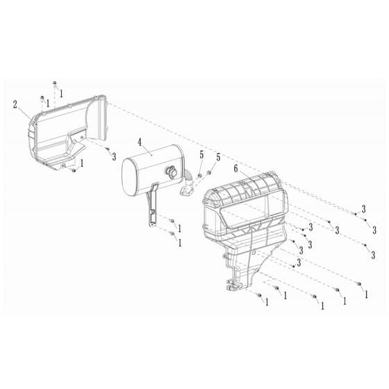 PGE 48i S -  - Efco Generator Muffler Diagram