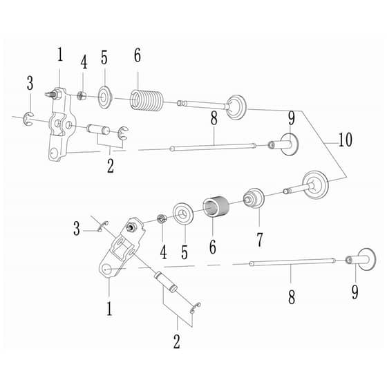 PGE 48i S -  - Efco Generator Valve train-distribution Diagram
