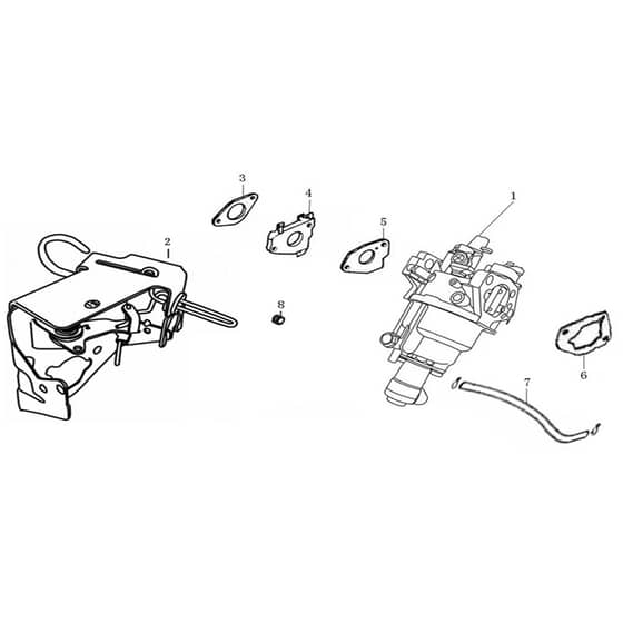 PGE 80E-3 DCS -  - Efco Generator Carburettor Diagram