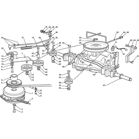 PGX 140 - 2013 - 2T0320273/Y13 - Castel Garden Ride On Mower Transmission Diagram