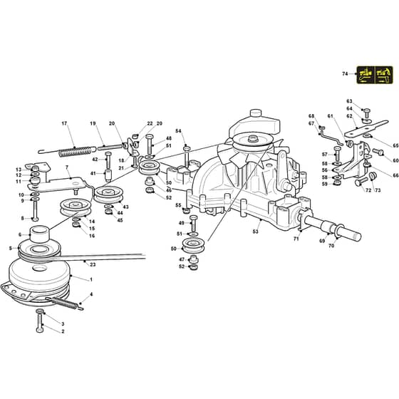 PGX 160 HD - 2016-2020 - 2T0430473/C16 - Castel Garden Ride On Mower Transmission Diagram