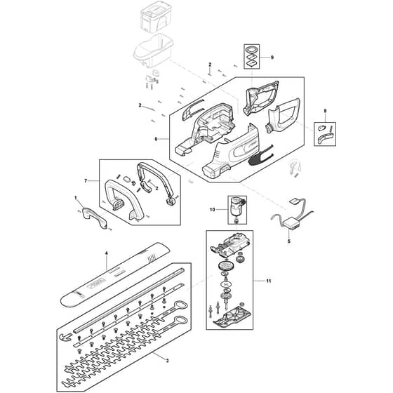 PH 700E - 2022-2023 - 277300008/ST2 - Stiga Hedge Trimmer Battery Hedge Trimmer Diagram