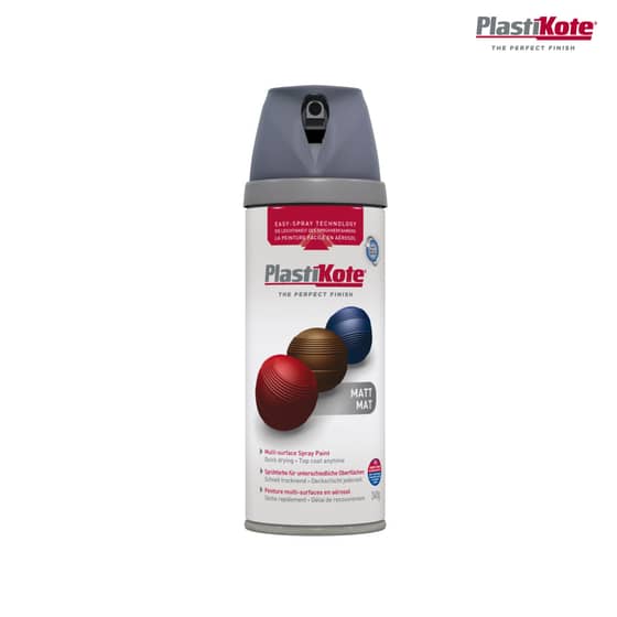 Plasti-kote Twist & Spray Matt Grey 400ml - 440.0023102.076