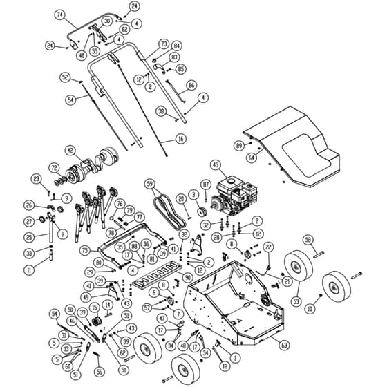Billy Goat PL2500H - 25" Plugr Main Diagram