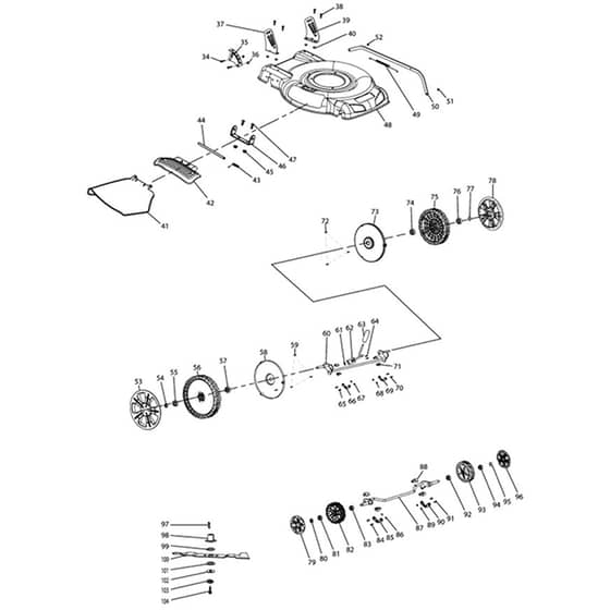 Makita PLM5120N2 - Petrol Lawn Mower - Power Tool 02 Diagram