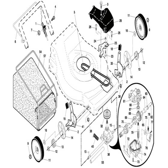 McCulloch PM6556 D - 96141011600 - 2007-04 - Drive Parts Diagram