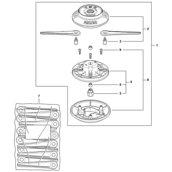Stihl PolyCut 48-2 - Mowing Head - Parts Diagram